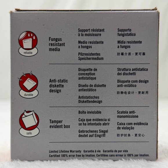 9 Imation 3.5" Diskettes 1.44MB 2HD IBM Formatted with Telescoping Plastic Case - Picture 5 of 12